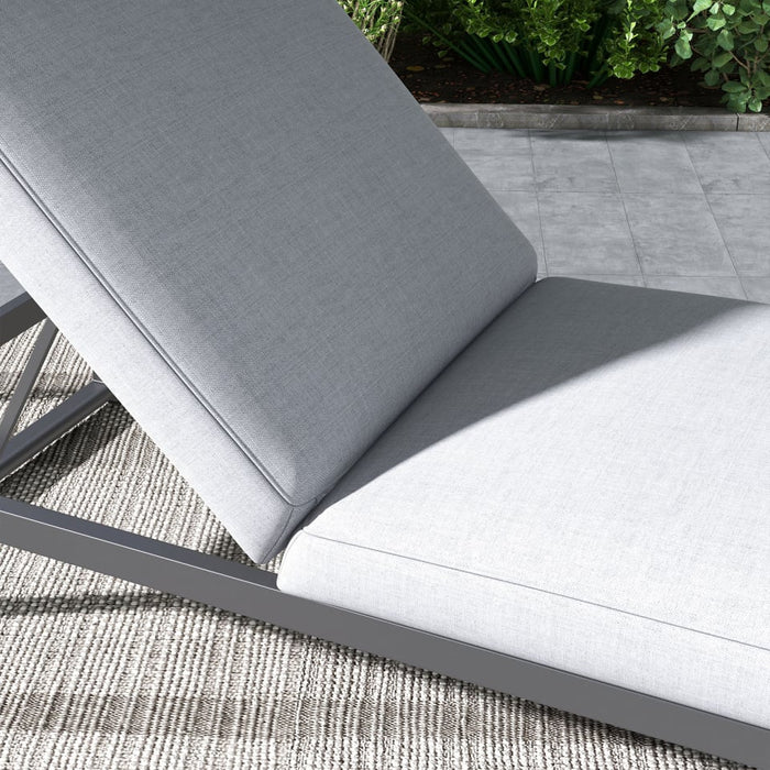 Dani All Weather Fabric Aluminium Sun Lounger in Ash Grey