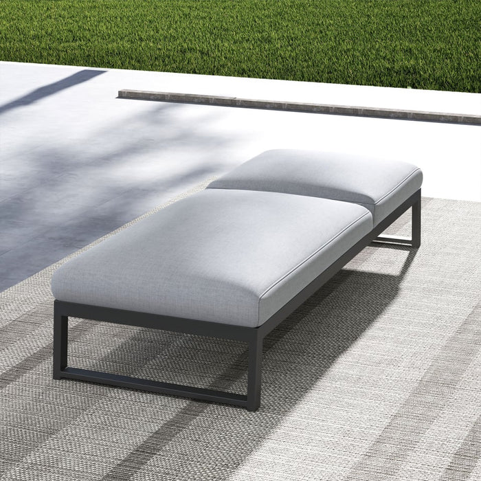 Dani All Weather Fabric Aluminium Sun Lounger in Ash Grey