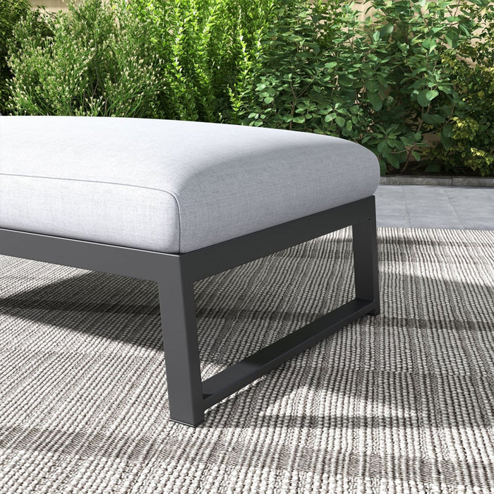 Dani All Weather Fabric Aluminium Sun Lounger in Ash Grey